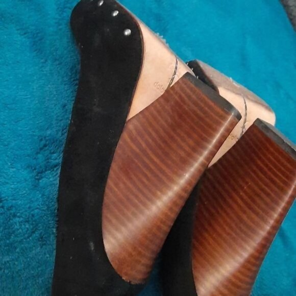 Dolce Vita Black Suede Leather Chunky Platform High Heel Pump Size 10 - Picture 9 of 16